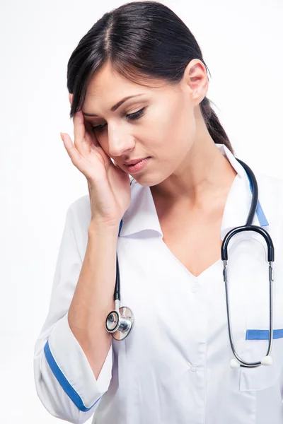 Tired female medical doctor — Stock Photo, Image