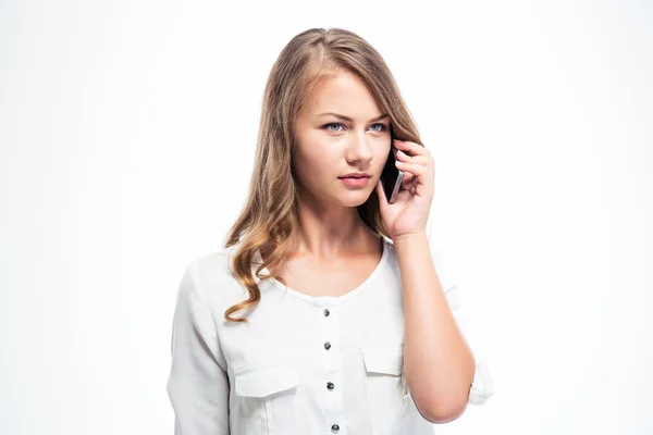 Mulher falando ao telefone — Fotografia de Stock