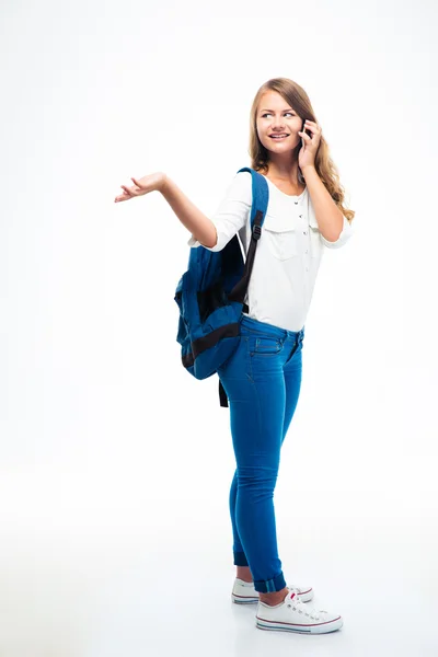 Mulher falando ao telefone — Fotografia de Stock