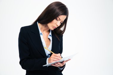 İşkadını yazılı notlar not defterinde