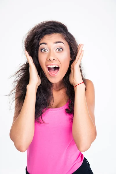 Překvapený ženský teenager křičet — Stock fotografie