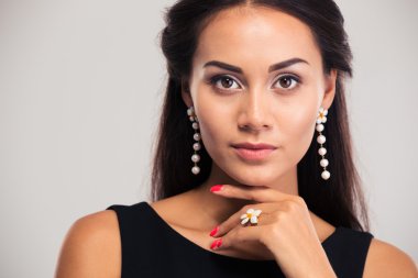 Bir çok kadın modeli closeup portresi 