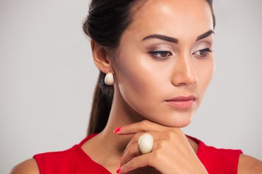 güzel bir kadın modeli portresi 