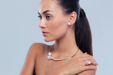 Taze cilt çekici kadın portresi