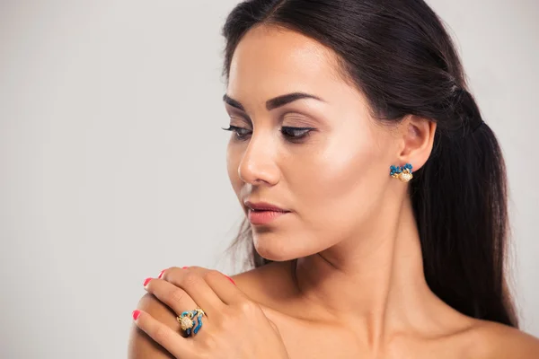 Closeup portrait of gorgeous woman — Stock Photo, Image