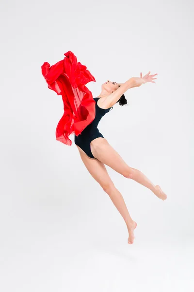 Retrato de una hermosa gimnasta chica flexible — Foto de Stock