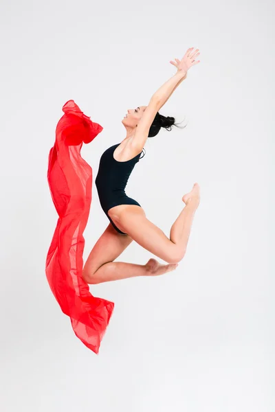 Retrato de una encantadora gimnasta chica flexible — Foto de Stock