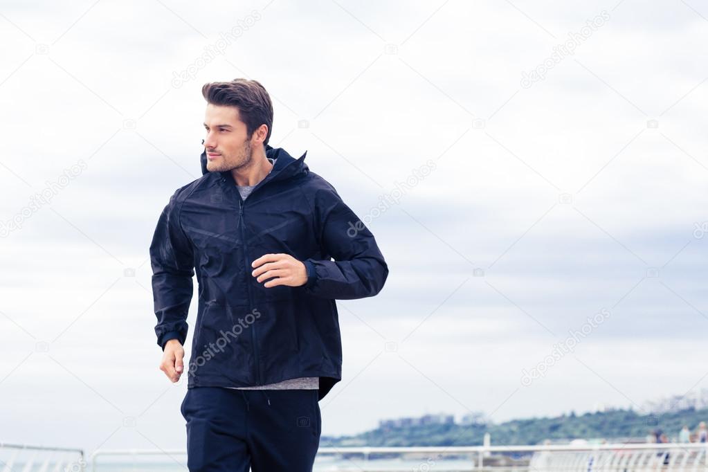 Man running outdoors