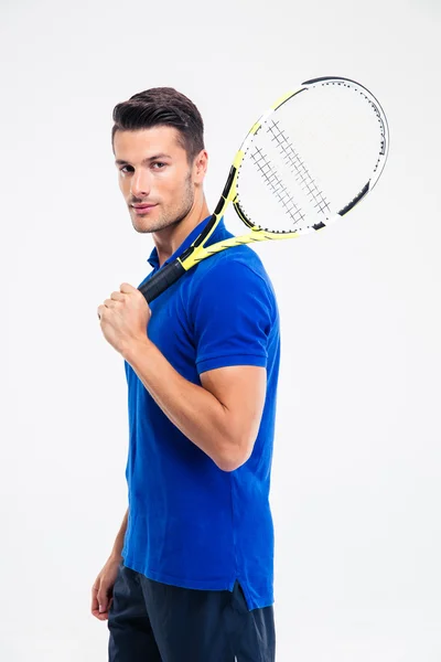 自信を持ってテニス プレーヤーの肖像画 — ストック写真