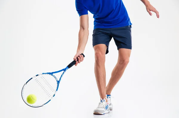 テニスで遊ぶ男のポートレート、クローズ アップ — ストック写真