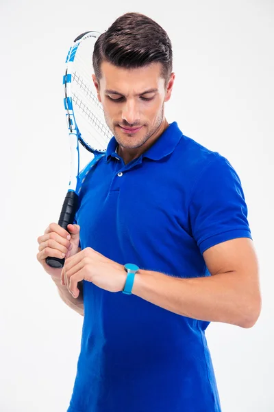 フィットネスの活動を探しているテニス プレーヤー — ストック写真