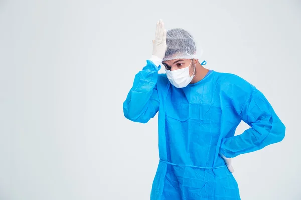 Portrait of a stressed male surgeon — Stock Photo, Image