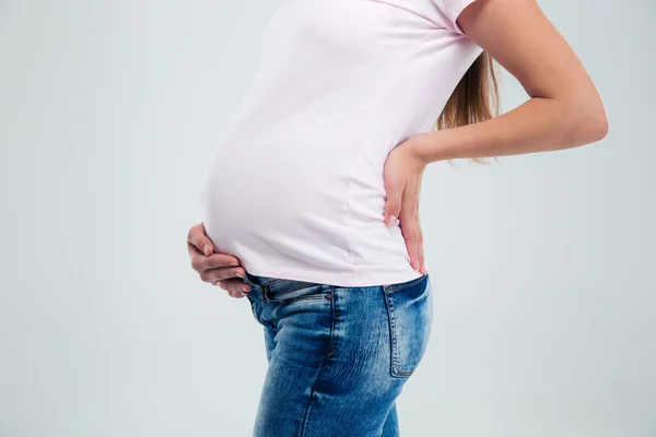 Closeup portrait of a pregnant woman — Stockfoto