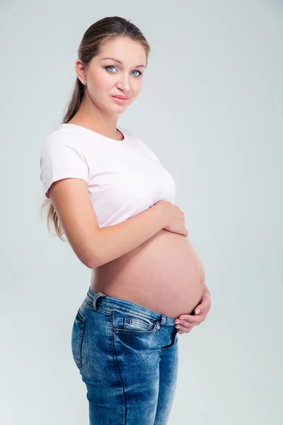 Retrato de una hermosa mujer embarazada — Foto de Stock