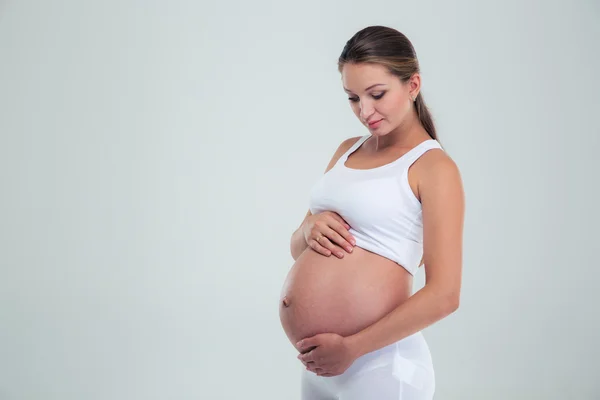 Portret van een mooie zwangere vrouw — Stockfoto