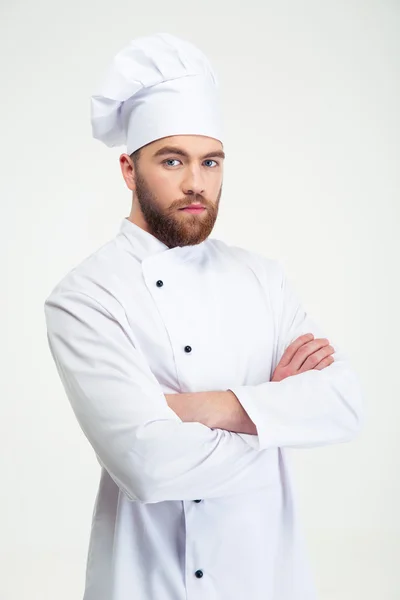 Portret van een ernstige mannelijke chef-kok — Stockfoto