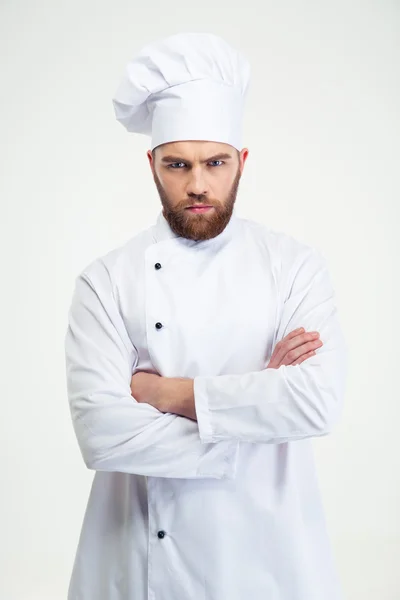 Male chef cook standing with arms folded — Stock Photo, Image