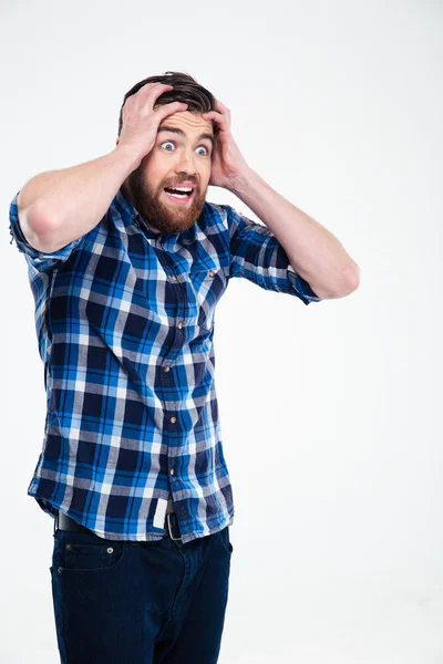 Porträtt av en stressad casual man — Stockfoto