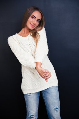 Güzel bir kadının portresi.