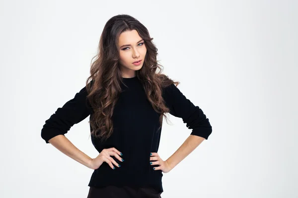 Portrait of angry girl looking at camera — Stock Photo, Image