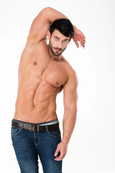 Portrait of a handsome man with muscular body — Stock Photo, Image