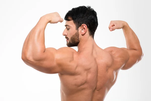 Visão traseira retrato de um homem musculoso — Fotografia de Stock