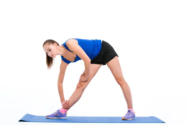 Stretching gyakorlatok fitness a nők — Stock Fotó