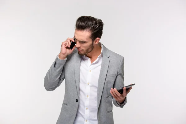 Businessman talking on the phone — Stock Photo, Image