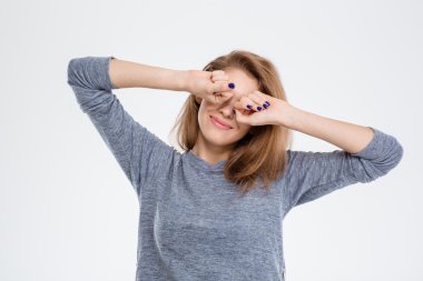 Eller uyanma ve germe kadın