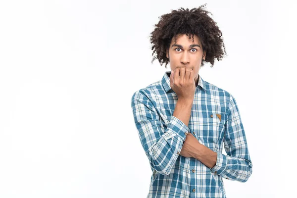 Portrait of a scared afro american man — Stock Photo, Image
