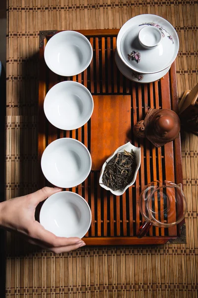 Closeup of tea ceremony — Stock Photo, Image