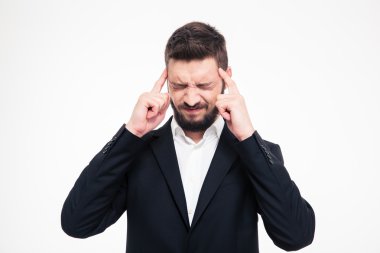 İş adamı bir şeyler düşünüyor.