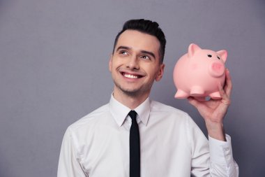 Mutlu işadamı domuz para Kasası holding