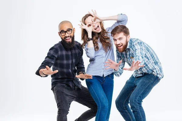 Grupo de estudantes rindo e se divertindo — Fotografia de Stock