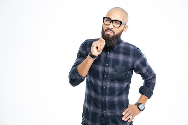Portrait of a thoughtful afro american man