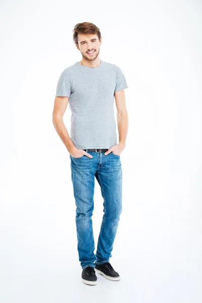 Full length portrait of a happy casual man — Stock Photo, Image