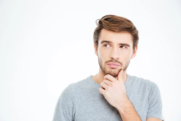 Porptrait av en fundersam casual man — Stockfoto