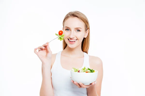 Kobieta jedząca zdrową żywność — Zdjęcie stockowe