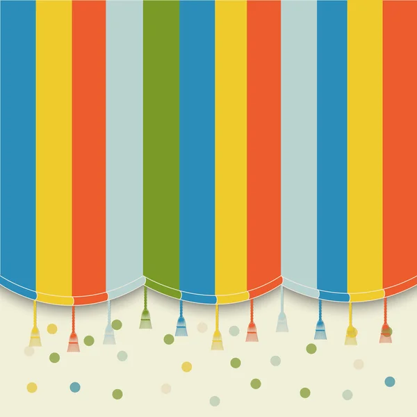 Retro carnival curtain — Stock Vector