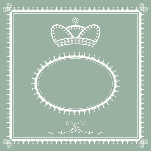 Diseño decorativo de marco real con elementos caligráficos victorianos — Vector de stock