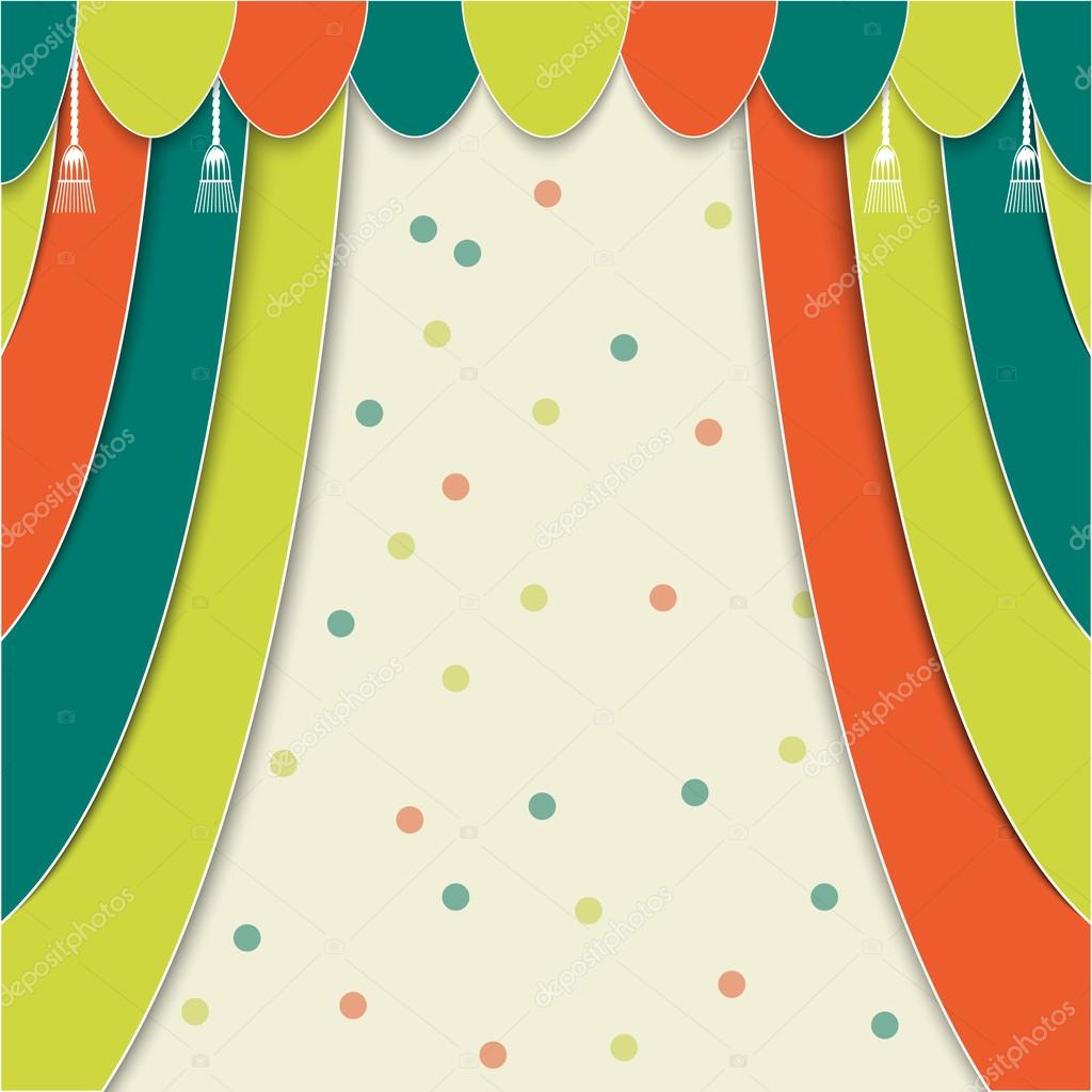 Retro carnival curtain — Stock Vector © Emukhin 63333771