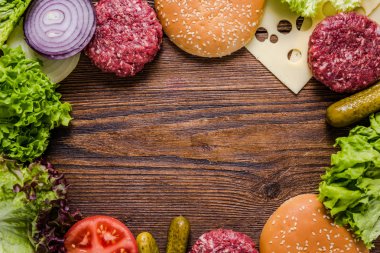 Hamburger, kopya alanı ile arka plan yapmak