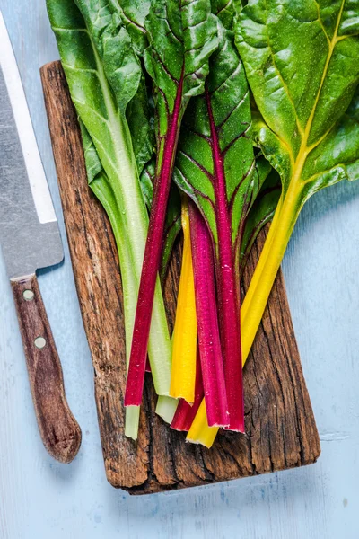 Vegetales vibrantes, acelga arco iris suizo — Foto de Stock