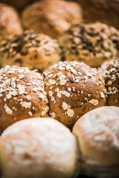 Friska bageri bröd och bullar — Stockfoto