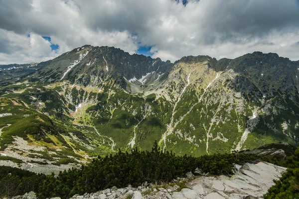 Panoramic vista over high mountains range in Poland — Stock Photo, Image