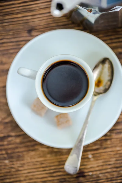 Tazza da caffè espresso, vista panoramica — Foto Stock