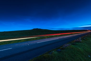 hızlı hareketli araba hafif çizgiler