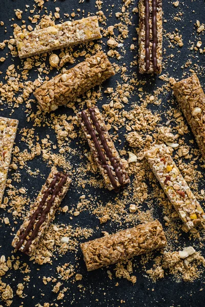 Muesli e barras de cereais — Fotografia de Stock