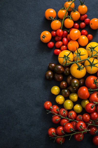 Veelkleurige selectie van tomaten — Stockfoto