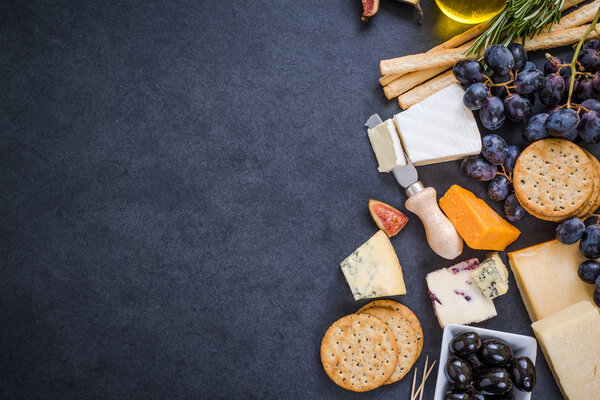cheese selection border background